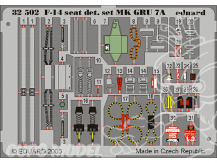 EDUARD photodecoupe avion 32502 Siege ejectable F-14A 1/32