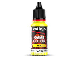 Vallejo Peinture Acrylique Game Color Nouvelle gamme 72103 Jaune fluo 17ml