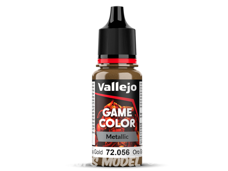 Vallejo Peinture Acrylique Game Color Nouvelle gamme 72056 Metallic Or éclatant 17ml