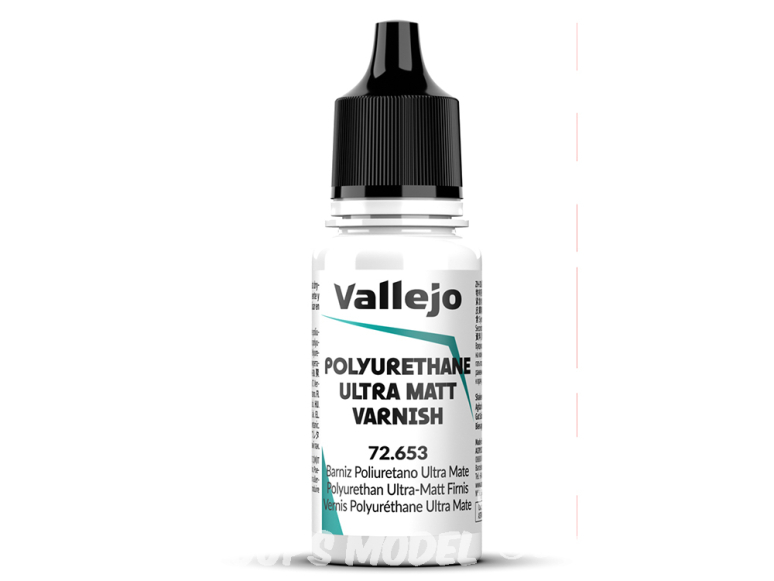 Vallejo Peinture Acrylique Game Color Nouvelle gamme 72653 Vernis Polyuréthane Ultra Mat 17ml