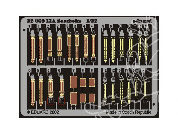 EDUARD photodecoupe avion 32504 Harnais IJA 1/32