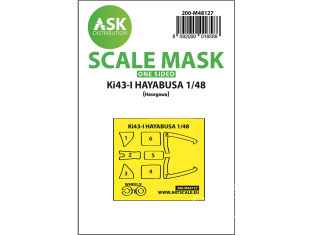 ASK Art Scale Kit Mask M48127 Ki-43-I Hayabusa Hasegawa Recto 1/48