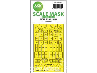 ASK Art Scale Kit Mask M48128 Aichi B7A1 Hasegawa Recto Verso 1/48