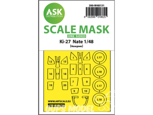 ASK Art Scale Kit Mask M48131 Ki-27 Nate Hasegawa Recto 1/48