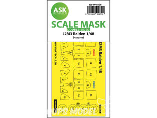 ASK Art Scale Kit Mask M48120 J2M3 Raiden Hasegawa Recto Verso 1/48