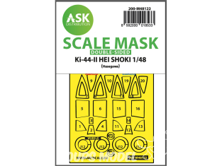 ASK Art Scale Kit Mask M48122 Ki-44-II Hei Shoki Hasegawa Recto Verso 1/48