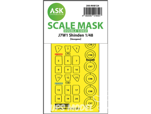 ASK Art Scale Kit Mask M48124 J7W1 Shinden Hasegawa Recto Verso 1/48