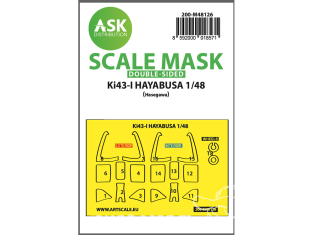 ASK Art Scale Kit Mask M48126 Ki-43-I Hayabusa Hasegawa Recto Verso 1/48