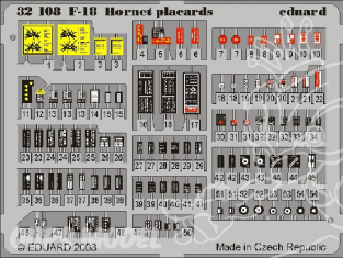 EDUARD photodecoupe avion 32508 Plaques F-18 1/32