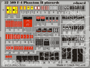 EDUARD photodecoupe avion 32509 Plaques F-4 1/32