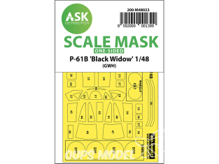 ASK Art Scale Kit Mask M48023 P-61B "Black Widow" Great Wall Hobby Recto 1/48