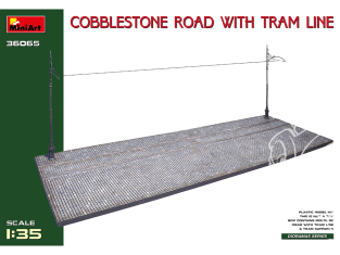 Mini Art maquette militaire 36065 ROUTE PAVÉE AVEC LIGNE DE TRAMWAY 1/35