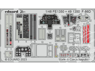 EDUARD photodecoupe avion FE1350 Zoom amélioration F-86D Revell 1/48