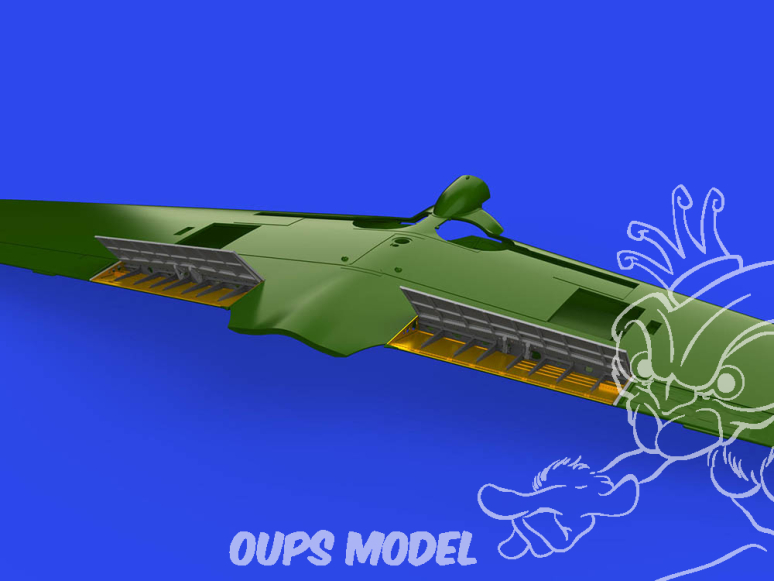 Eduard kit d'amelioration avion brassin Print 648851 Volets d'atterrissage A6M2-N Rufe Eduard 1/48