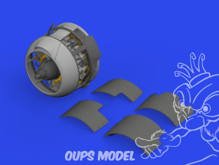 Eduard kit d'amelioration avion brassin Print 648827 Moteur F4F-3A Eduard 1/48