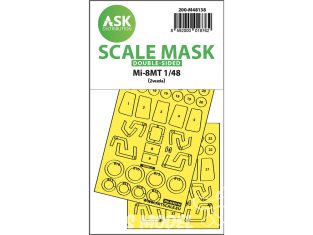 ASK Art Scale Kit Mask M48138 Mi-8MT Zvezda Recto Verso 1/48