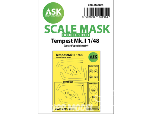 ASK Art Scale Kit Mask M48020 Tempest Mk.II Eduard / Special Hobby Recto Verso 1/48