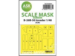 ASK Art Scale Kit Mask M48082 B-26B-50 Invader Icm Recto 1/48