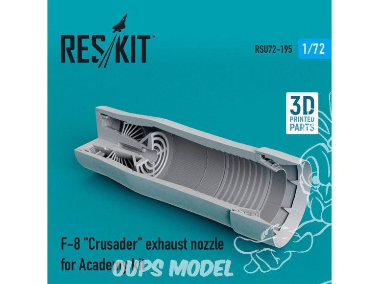 ResKit kit d'amelioration Avion RSU72-0195 Buse d'échappement F-8 "Crusader" pour kit Academy 1/72