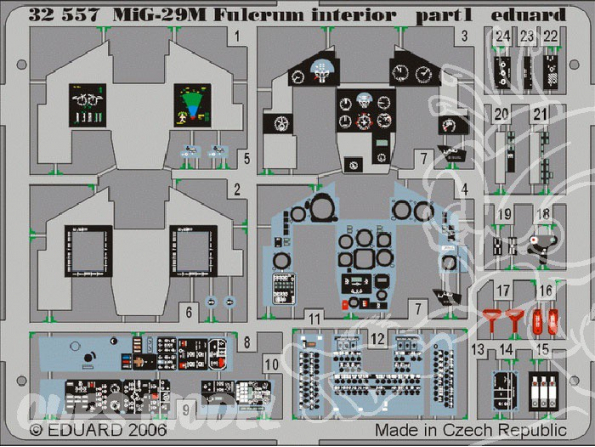 EDUARD photodecoupe avion 32557 Interieur Mig-29M Fulcrum 1/32