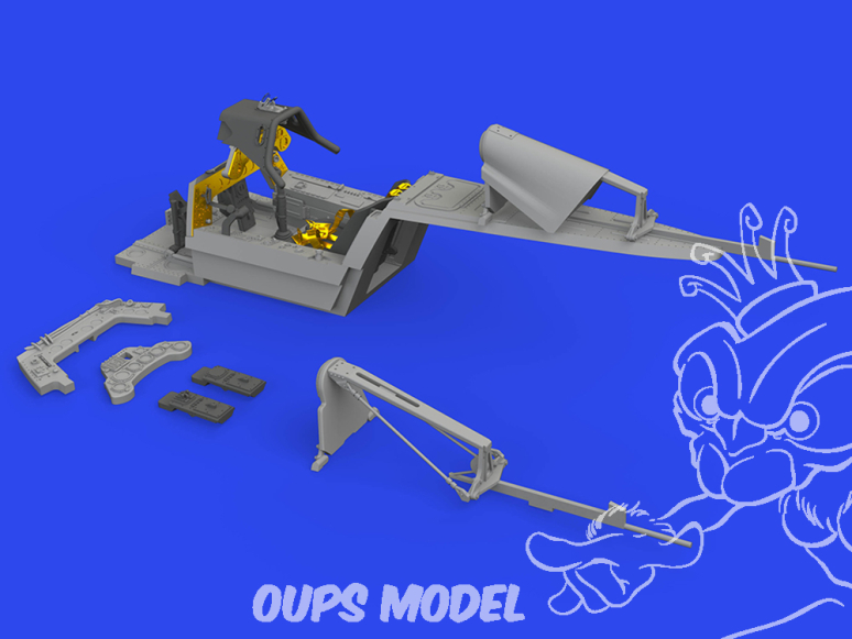 Eduard kit d'amelioration avion brassin Print 648824 Cockpit Focke Wulf Fw 190F-8 Eduard 1/48