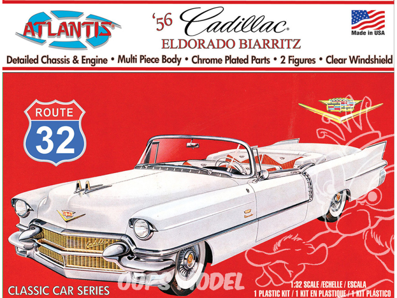 Atlantis maquette voiture H1200 1956 Cadillac Eldorado Biarritz 1/32