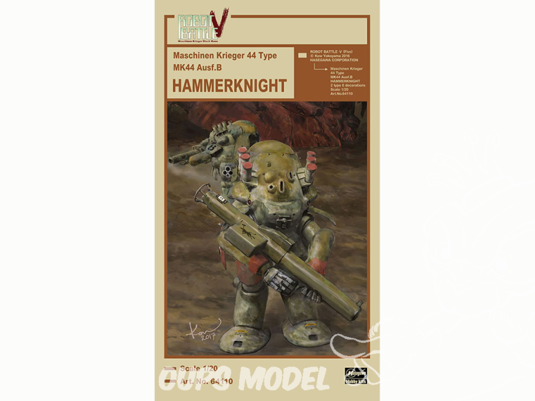 Hasegawa maquette 64110 Robot Battle V Type 44 Armure Lourde Combat Uniforme MK44B Type Marteau Chevalier 1/20