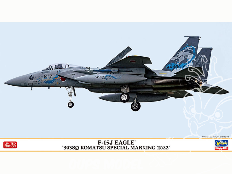 Hasegawa maquette avion 02423 F-15J Eagle "303SQ Komatsu Spécial 2022" 1/72