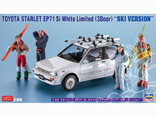 Hasegawa maquette voiture 20610 Toyota Starlet EP71 Si White Limited (3 portes) "Version Ski" 1/24