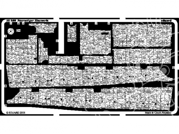 Eduard photodecoupe militaire 35380 Sturmtiger Zimmerit 1/35