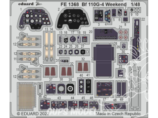 EDUARD photodecoupe avion FE1368 Zoom amélioration Messerschmitt Bf 110G-4 WeekEnd Eduard 1/48