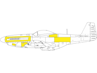 Eduard Express Mask EX953 Panneaux de surface P-51D Eduard 1/48