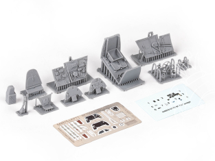 Eduard kit d'amelioration avion brassin Print 648876 Cockpit Messerschmitt Bf 109F Eduard 1/48