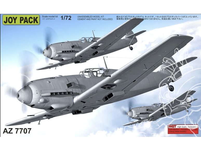 AZ Model Kit avion AZ7707 Messerschmitt Bf 109E-3/4/7 3 kits inclus 1/72