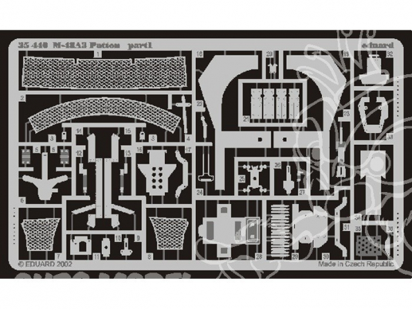 Eduard photodecoupe militaire 35440 M-48A3 Patton 1/35