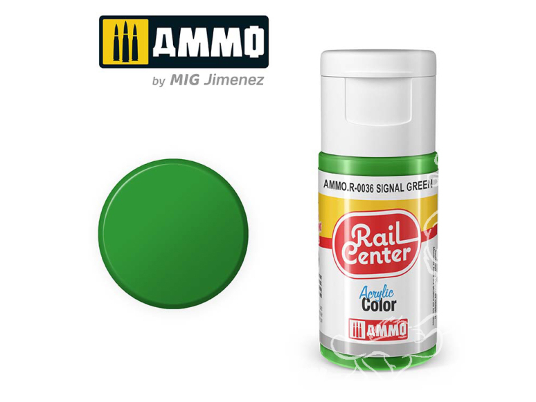 MIG peinture acrylique Rail Center R-0036 Vert signal 15ml