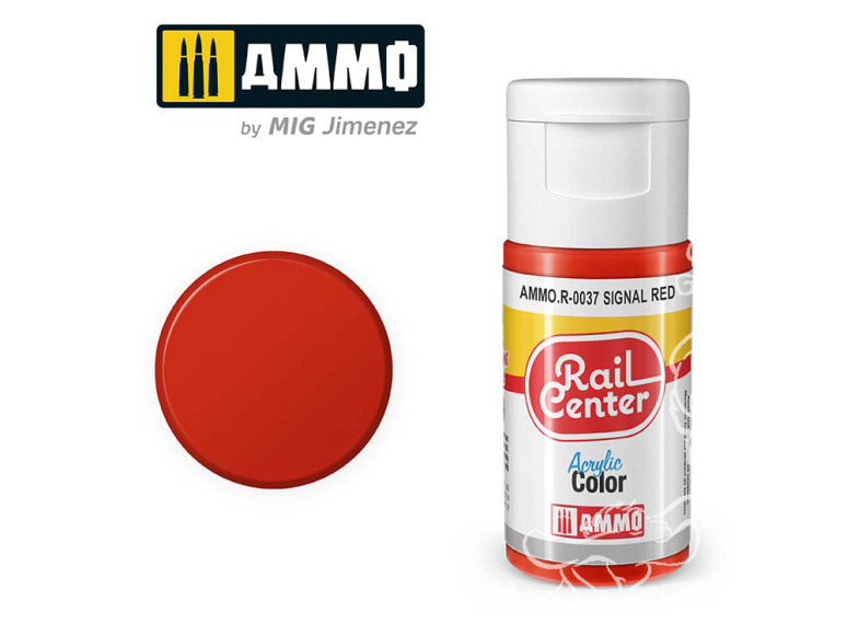 MIG peinture acrylique Rail Center R-0037 Rouge signal 15ml