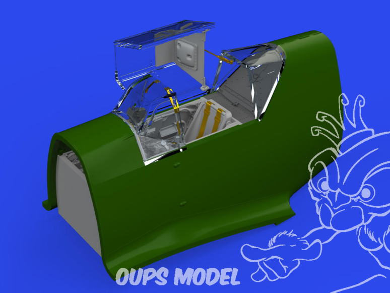 Eduard kit d'amelioration avion brassin Print 648875 Cockpit Messerschmitt Bf 109F avec siège Early Eduard 1/48
