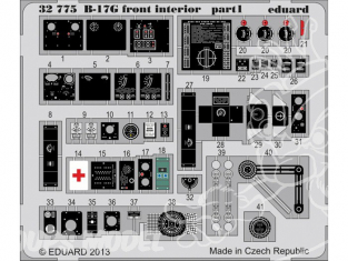 EDUARD photodecoupe avion 32775 Interieur avant B-17G 1/32