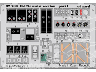 EDUARD photodecoupe avion 32780 Waist section B-17G 1/32