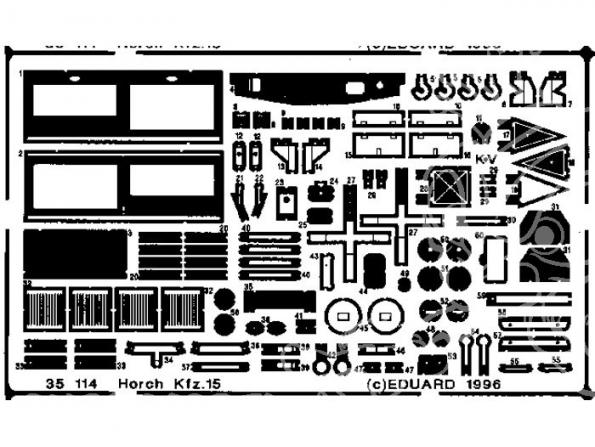 Eduard photodecoupe militaire 35114 Horch Kfz15 1/35