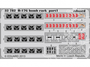 EDUARD photodecoupe avion 32782 Bomb rack B-17G 1/32