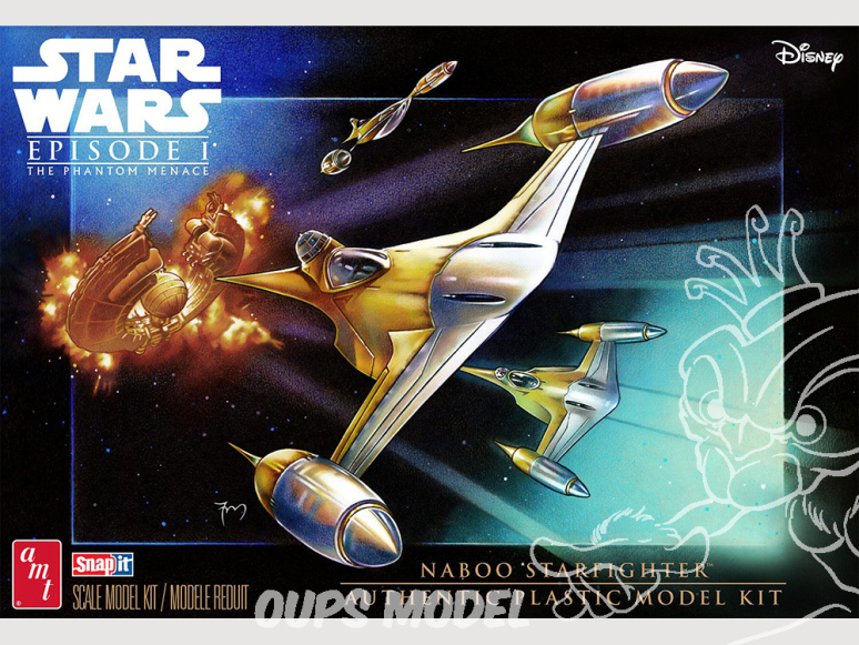 AMT 1376 STAR WARS: THE PHANTOM MENACE N-1 NABOO STARFIGHTER (SNAP) 1:48