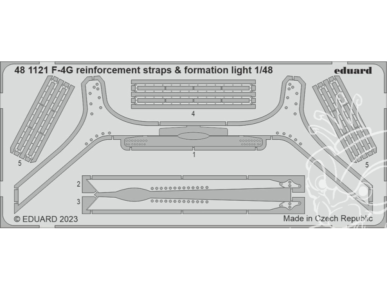 EDUARD photodecoupe avion 481121 Sangles de renfort et lumières de formation F-4G Meng 1/48