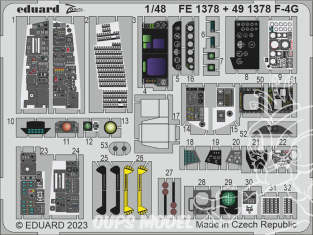 EDUARD photodecoupe avion FE1378 Zoom amélioration F-4G Phantom Meng 1/48