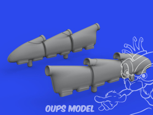 Eduard kit d'amelioration avion brassin Print 648898 Pipes d'échappement Hurricane Mk.I Hobby Boss 1/48