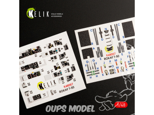 Kelik Decals 3D K48057 Décalcomanies 3D intérieures T-50 ROKAF pour Academy 1/48