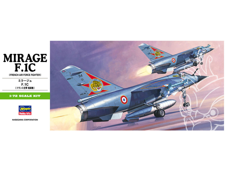 Hasegawa maquette avion 00234 Mirage F.1C 1/72