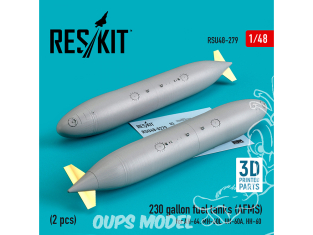 ResKit kit d'amelioration Avion RSU48-0279 Réservoirs de carburant 230 gallons AFMS AH-64, MH-60L, UH-60A, HH-60 2p imp 3D 1/48