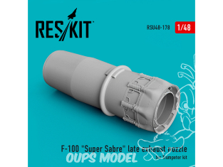 ResKit kit d'amelioration Avion RSU48-0178 Buse d'échappement tardive F-100 "Super Sabre" pour kit Trumpeter 1/48